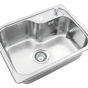 Bacha De Cocina Simple Johnson Acero Luxor Mini Si55 Ad C/orificio