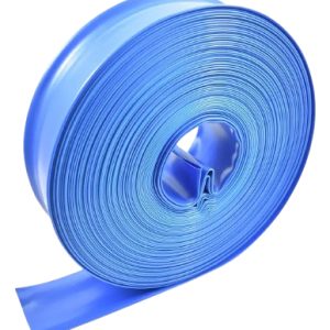 Manguera Vulcano Plana Pvc 38mm Diam X Rollo 30mts Azul