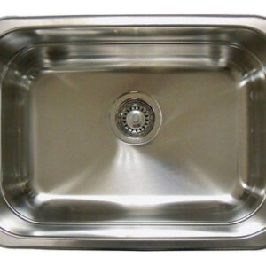 Johnson Acero E54 Pileta De Cocina Plateada 54x36cm En Acero