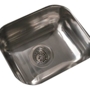 Pileta Cocina Simple Bajomesada E37/18 Inox 37x34x18cm Johnson