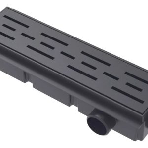 Desagüe Lineal Encast. Paralelo Negro-mate 12130 Ideal 30cm