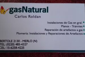 Carlos Rold&aacute;n &ndash; Gasista Matriculado / Plomer&iacute;a En General