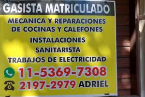 Gasista/plomero/electricista