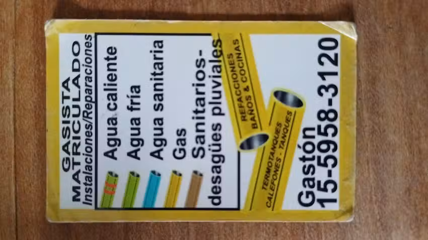 Plomero &ndash; Gasista matriculado